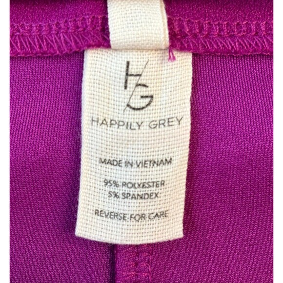 Happily Grey Women's SIZE 9 Wide Leg Trouser Pants Flair Slit Bottom Purple Pink - Picture 7 of 8